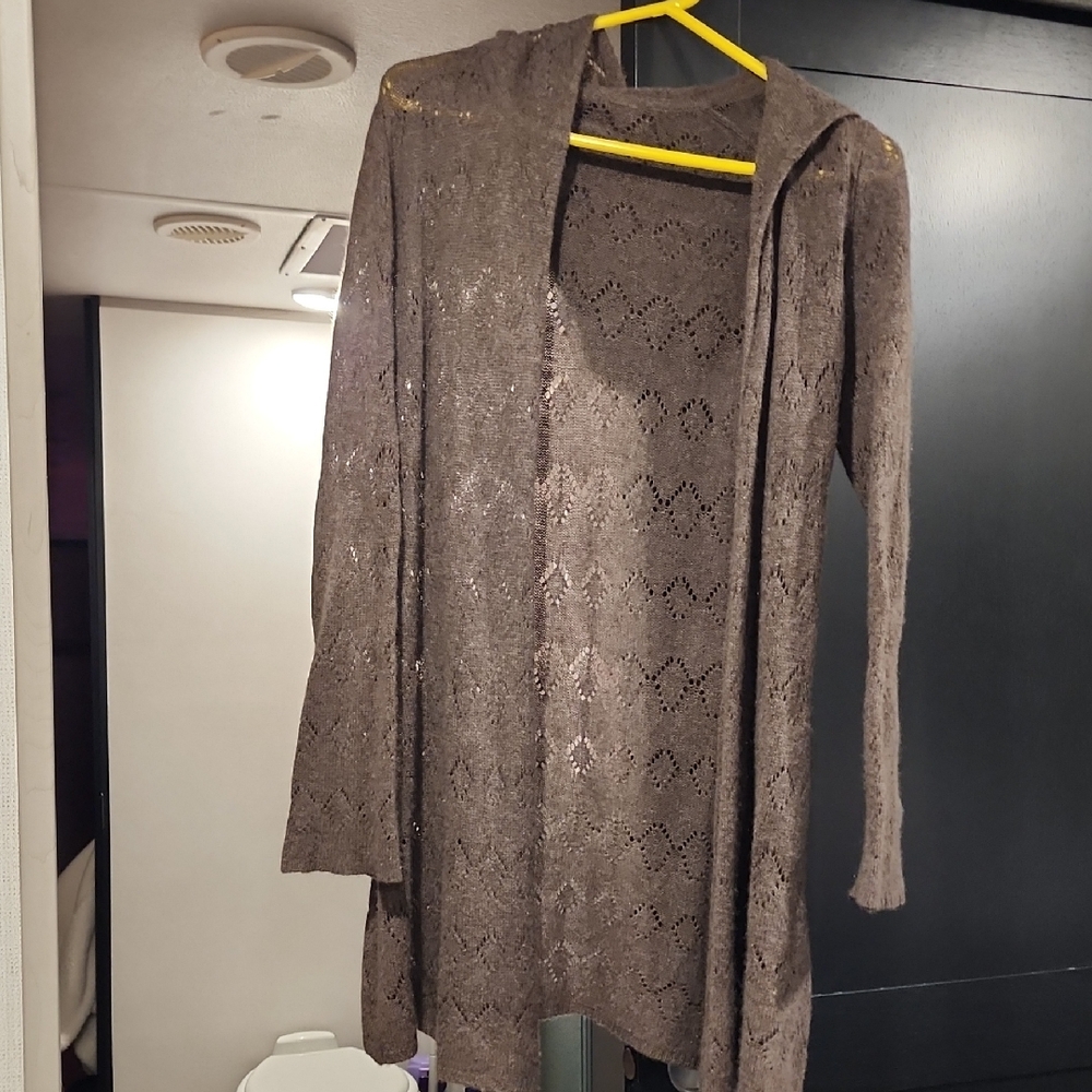 Brown Hooded Women's Sweater